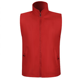 TOPTIE Volunteer Sleeveless Vest Full Zipper Uniform Mesh Lining Vest with Closure Pockets