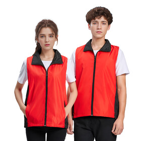 TOPTIE Volunteer Zipper Workwear Vest Safari Volunteer Work Waistcoat Mesh Lining Vest with Invisible Pockets