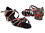 Very Fine 1606FT Ladies Dance Shoes, Black Flower, 1" Heel, Size 4 1/2
