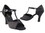 Very Fine 1609 Ladies Latin, Rhythm & Salsa Shoes, Black Satin/Stone, 2.5" Heel, Size 4 1/2