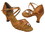 Very Fine 1613 (1670C/1710) Ladies Latin, Rhythm & Salsa Shoes, Dark Tan Satin, 2.5" Heel, Size 4 1/2