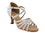 Very Fine 1613Bling Ladies Latin, Rhythm & Salsa Shoes, White Glitter Satin, 2.5" Heel, Size 5