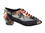 Very Fine 1643LEDSS Ladies' Practice Shoes, Black/Red Flower, 1.5" Heel, Size 4 1/2
