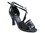 Very Fine 1651 Ladies Dance Shoes, Black Sparkle/Black Patent, 2.5" Heel, Size 4 1/2