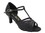 Very Fine 16612 (1612/6027T) Ladies Cuban heel Shoes, Black Satin/Black Mesh, 1.3" Heel, Size 4 1/2
