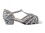Very Fine 16612FT Ladies' Practice Shoes, Grey Scale/Black Mesh, 1" Heel, Size 4 1/2
