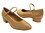Very Fine 1682FT Ladies' Practice Shoes, Tan Satin, 1" Heel, Size 4 1/2