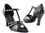 Very Fine 1683 Ladies Latin, Rhythm & Salsa Shoes, Black Leather, 2.5" Heel, Size 4 1/2