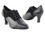 Very Fine 1688 Ladies Cuban heel Shoes, Black Nubuck/Black Leather, 1.3" Heel, Size 5
