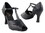 Very Fine 2703 Ladies Latin, Rhythm & Salsa Shoes, Black Leather, 2.5" Heel, Size 4 1/2