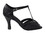 Very Fine 2707 Ladies Latin, Rhythm & Salsa Shoes, Black Satin/Black Trim, 2.5" Heel, Size 4 1/2