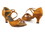 Very Fine 2714LEDSS Ladies Dance Shoes, Dark Tan Satin, 2.5" Heel, Size 5 1/2