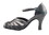 Very Fine 2719 Ladies Latin, Rhythm & Salsa Shoes, Black Leather/Black Mesh, 2.5" Heel, Size 5