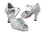 Very Fine 2721 Ladies Dance Shoes, Silver Sparklenet/Silver Trim, 2.5" Heel, Size 4 1/2
