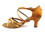 Very Fine 2781LEDSS Ladies Dance Shoes, Dark Tan Satin, 2.5" Heel, Size 5 1/2