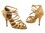 Very Fine 5008LEDSS Ladies Latin, Rhythm & Salsa Shoes, Brown Satin, 3.5" Stiletto Heel, Size 4 1/2