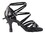 Very Fine 5008Mirage Ladies Dance Shoes, Black Sparkle/Black Patent, 2.5" Heel, Size 4 1/2