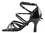 Very Fine 5008Mirage Ladies Dance Shoes, Black Sparkle/Black Patent, 2.5" Heel, Size 4 1/2