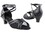 Very Fine 5017 Ladies Cuban heel Shoes, Black Leather/Black Mesh, 1.3" Heel, Size 4 1/2