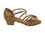 Very Fine 6005C Ladies' Practice Shoes, Brown Satin, 1.5" Heel, Size 4 1/2
