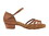 Very Fine 802FT Ladies' Practice Shoes, Tan Satin, 1" Heel, Size 4 1/2