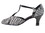 Very Fine 9625(6818) Ladies Dance Shoes, Black Sparklenet/Black Trim, 2.5" Heel, Size 4 1/2