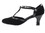 Very Fine 9627 (XY33053) Ladies Cuban heel Shoes, Black Nubuck/Black Trim, 1.3" Heel, Size 4 1/2