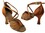 Very Fine C1601 Ladies Dance Shoes, Dark Tan Satin, 2.5" Spool Heel (PG), Size 4 1/2