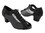 Very Fine C1643 Ladies' Practice Shoes, Black Oxford Nubuck & Mesh, NJ-1.6" Medium Heel, Size 4 1/2