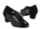 Very Fine C1644 Ladies' Practice Shoes, Black Oxford Nubuck & Mesh, NJ-1.6" Medium Heel, Size 4 1/2