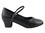 Very Fine C1682 Ladies Dance Shoes, Black Leather Vegan, NJ-1.6" Medium Heel, Size 4 1/2