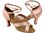 Very Fine C5017 Ladies Latin, Rhythm & Salsa Shoes, Flesh Satin/Flesh Mesh, 2.5" Spool Heel (PG), Size 4 1/2