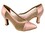 Very Fine C6815 Ladies Dance Shoes, Flesh Satin/Flesh Mesh, 2.5" Spool Heel (PG), Size 4 1/2