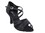 Very Fine CD2003 Ladies Dance Shoes, Black Satin, 2.5" Flare Heel, Size 4 1/2
