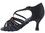 Very Fine CD2017 Ladies Dance Shoes, Black Satin, 2.5" Flare Heel, Size 4 1/2