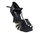 Very Fine CD2050 Ladies Dance Shoes, Black Satin, 2.5" Flare Heel, Size 4 1/2