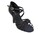 Very Fine CD2151 Ladies Dance Shoes, Black Satin, 2.5" Flare Heel, Size 4 1/2