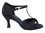 Very Fine CD2165 Ladies Dance Shoes, Black Satin, 2.5" Flare Heel, Size 4 1/2