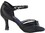 Very Fine CD2166 Ladies Dance Shoes, Black Satin, 2.5" Flare Heel, Size 4 1/2