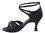 Very Fine CD2176 Ladies Dance Shoes, Black Satin, 2.5" Flare Heel, Size 4 1/2