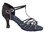 Very Fine CD2802 Ladies Dance Shoes, Black Satin, 2.5" Flare Heel, Size 4 1/2