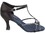 Very Fine CD2804 Ladies Dance Shoes, Black Satin, 2.5" Flare Heel, Size 4 1/2