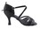 Very Fine CD2805 Ladies Dance Shoes, Black Satin, 2.5" Flare Heel, Size 4 1/2