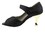 Very Fine CD3005 Ladies Dance Shoes, Black Stardust, 2.5" Gold Plated Flare Heel, Size 4 1/2