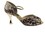 Very Fine CD3009 Ladies Dance Shoes, Brown Leopard, 2.5" Gold Plated Flare Heel, Size 4 1/2