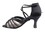 Very Fine CD3020 Ladies Dance Shoes, Black Satin, 2.5" Flare Heel, Size 4 1/2