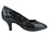 Very Fine CD5501 Ladies Dance Shoes, Black Leather, 1.1" Cuban Heel, Size 4 1/2