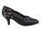 Very Fine CD5505 Ladies Dance Shoes, Black Satin, 1.1" Cuban Heel, Size 4 1/2