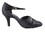 Very Fine CD6007 Ladies Dance Shoes, Black Satin, 2.5" Slim Heel, Size 4 1/2