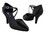 Very Fine CD6017 Ladies Dance Shoes, Black Satin, 2.5" Slim Heel, Size 4 1/2